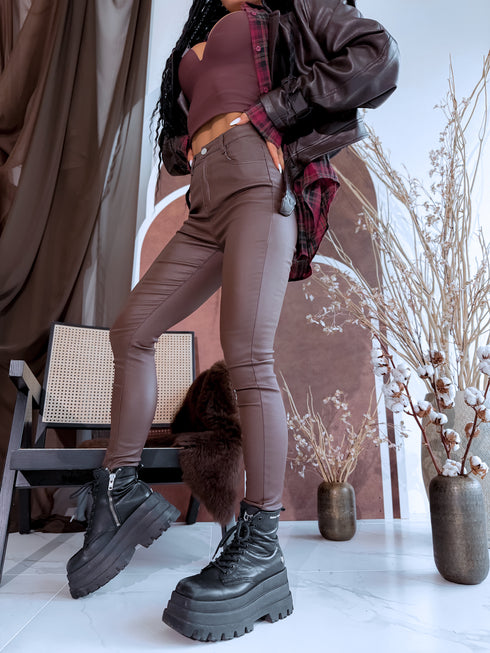 Choco, ādas imitācijas bikses "WINTER BOOM" HM1005